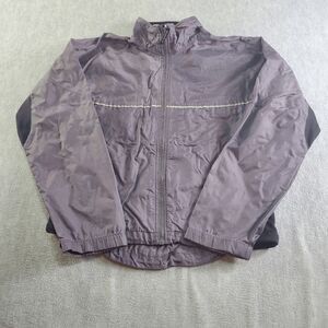 Vintage Reebok Jacket Womens Medium Purple Nylon Full Zip Windbreaker